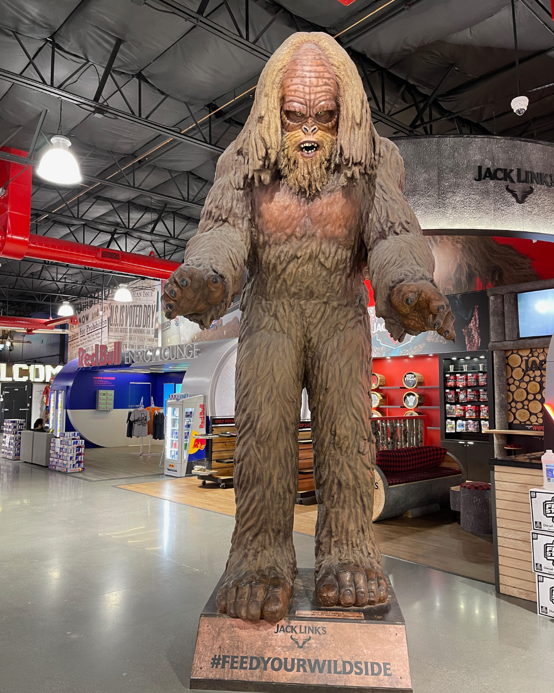 Jack Link’s Sasquatch at the World's Largest Chevron in Jean NV