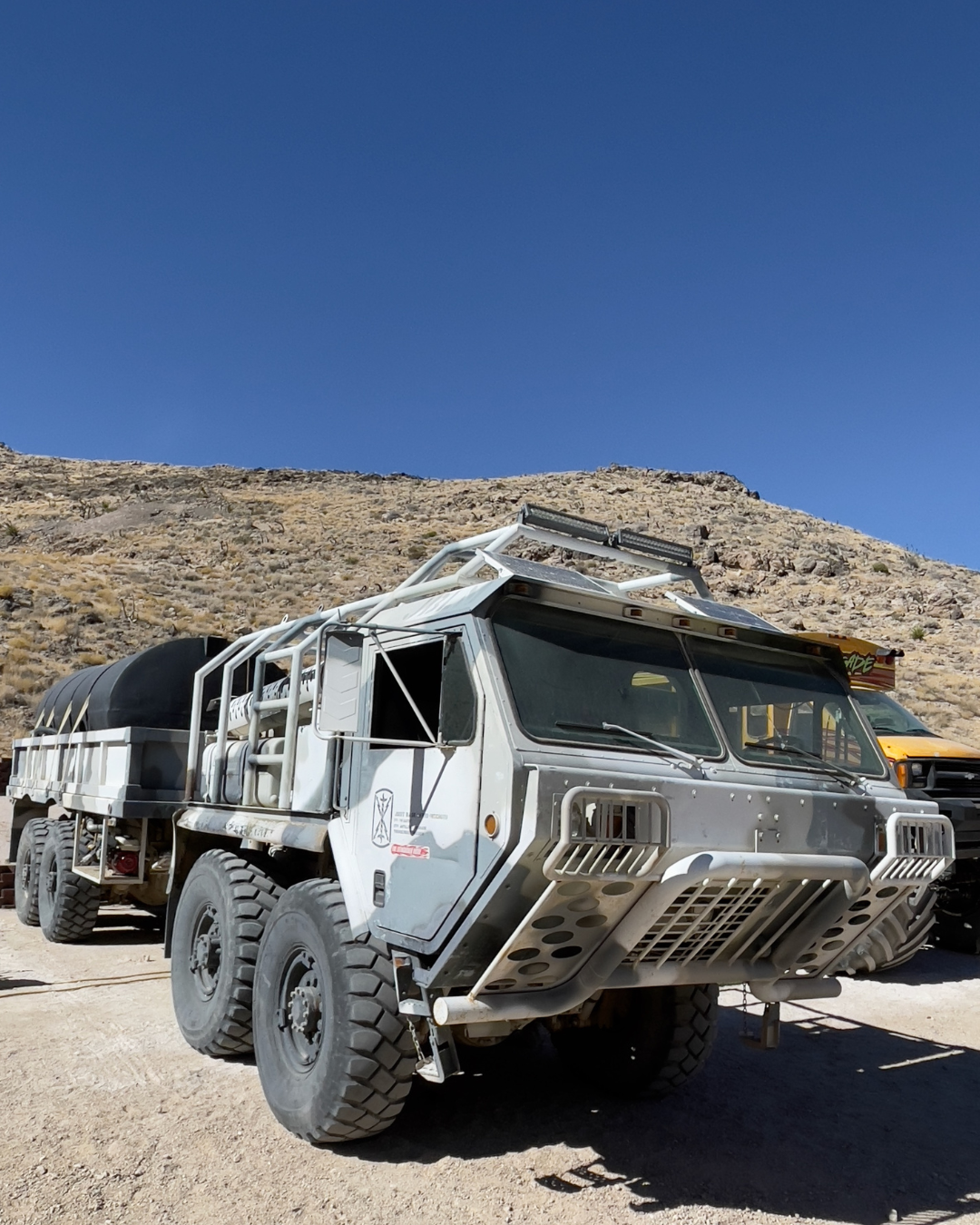 One of the monster truck silver and black "army" pattern at Adrenaline Mountain