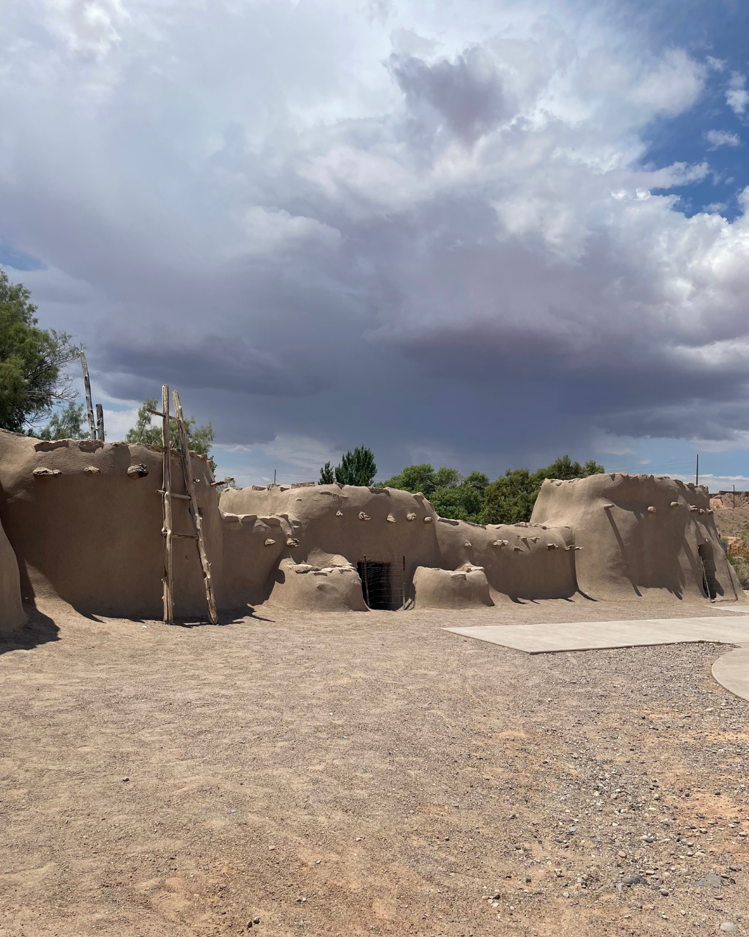 Pueblo replica homes at the Lost City Museum