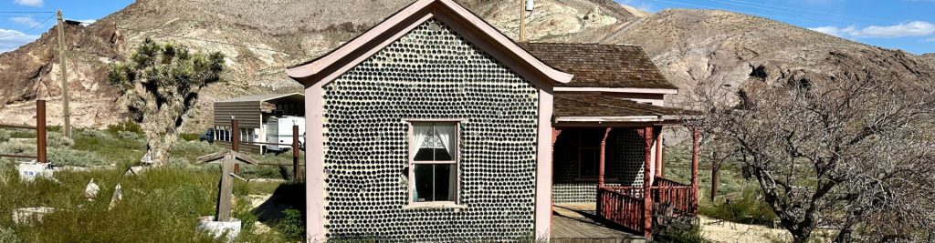 Tom Kelly's Bottle House in Rhyolite Ghost Town outside of Beatty Nevada.