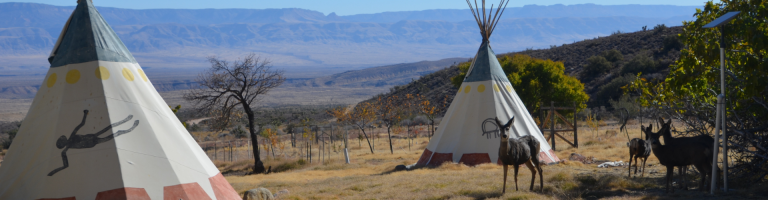25 Things to Do Near Las Vegas in 2025: Two tipis at Aravada Springs Campground.