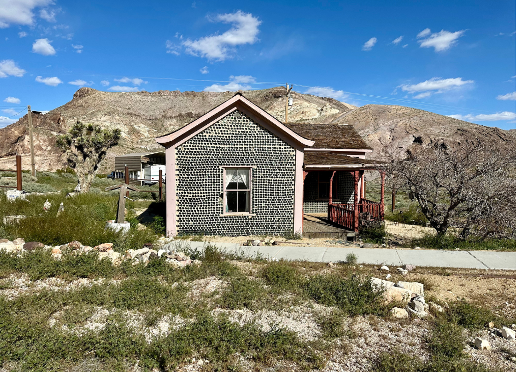 Tom Kelly's bottle house near Beatty Nevada in Rhyolite ghost town.
